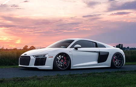 audi r8 forged staggered 20 inch black concave wheels