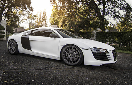 audi r8 monoblock concave staggered wheels