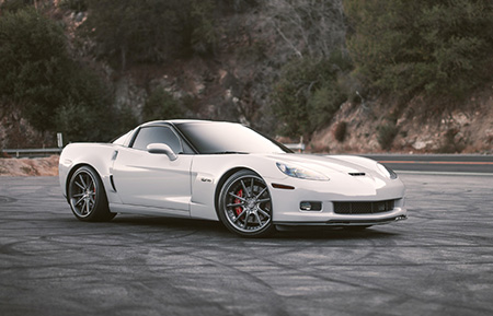 chevrolet corvette c6 z06 custom forged wheels matte brushed gunmetal grigio agl19