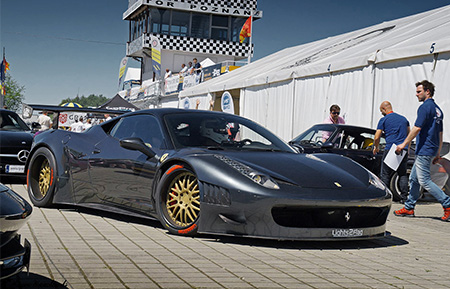 ferrari 458 italia agl10 matte gold custom forged 3 piece wheels