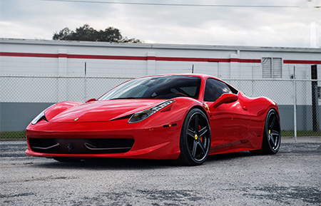 ferrari 458 italia custom concave forged wheels matte black wheel agl16