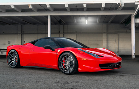 ferrari 458 italia forged wheels agl21 concave brushed gunmetal grigio