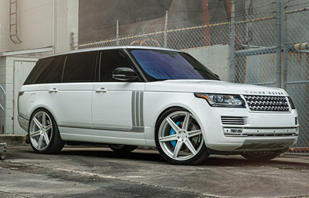 land rover range rover forged wheels gloss white brushed accents concave agl22