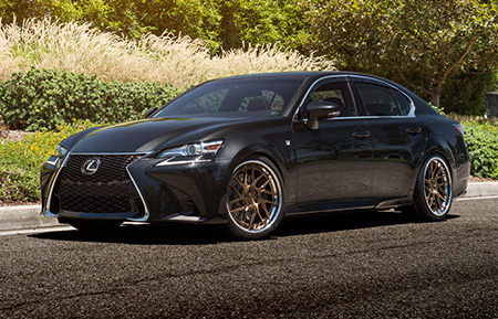 lexus gs fsport forged wheels agl35 directional bronze concave gs350