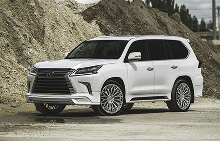 lexus lx570 forged wheels gloss black white accents agl30