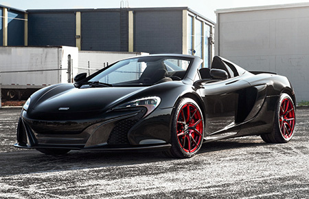 mclaren 650s forged wheels agl23 carbon fiber red accents concave wheels