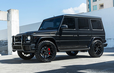 mercedes benz g63 g class wagon amg forged wheels gloss black monoblock