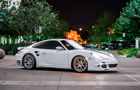 porsche 997 turbo concave forged staggered wheels