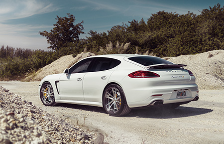 porsche panamera turbo forged wheels brushed polished concave agl24