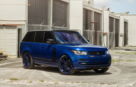 land rover rangerover range sport blue mccustoms erick aybar avant garde agwheels wheels wheel rim agluxury luxury agl18 monoblock five spoke split twist 24inch gloss black blue two tone