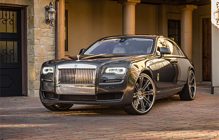 rolls royce ghost custom forged wheels agl14 brushed gunmetal grigio