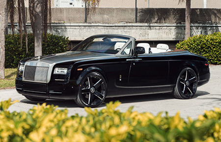 rolls royce phantom drophead coupe forged wheels gloss black polished accents concave