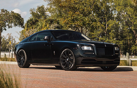 rolls royce wraith custom forged wheels agl11 gloss black