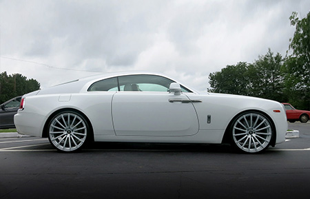 rolls royce wraith monoblock forged concave wheels agl20 gloss silver metallic