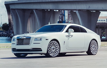 rolls royce wraith forged wheels gloss black polished accents agl30