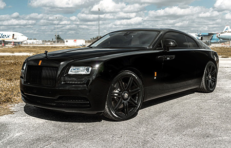 rolls royce wraith forged monoblock wheels agl36 gloss black concave