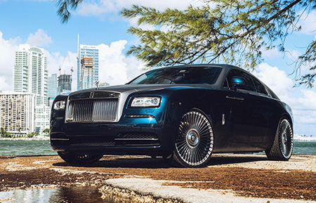 rolls royce wraith forged concave wheels color match polished accents multi spoke