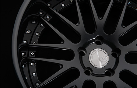 agl10 spec1 concave matte black gloss lip custom forged 3 piece wheels