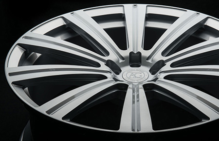 agl11 monoblock concave custom forged wheel gloss silver metallic finish