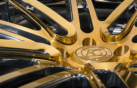 agl12 custom forged concave wheels brushed polished gold bullion chrome lip