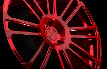 agl14 custom forged monoblock concave wheels brushed candy apple red