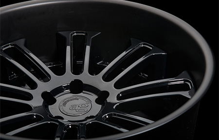 agl14 concave forged wheels gloss black matte lip