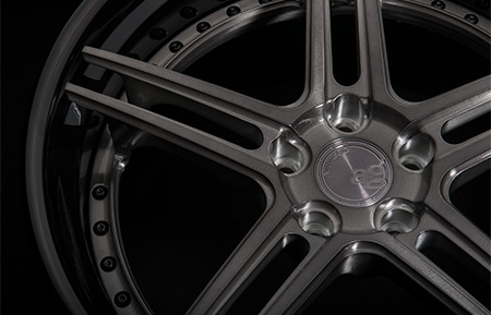 agl15 spec3 concave forged wheels brushed grigio gunmetal gloss black lip