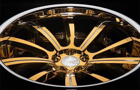 agl17 spec2 concave gold bullion polished accents chrome lip 3 piece forged wheels