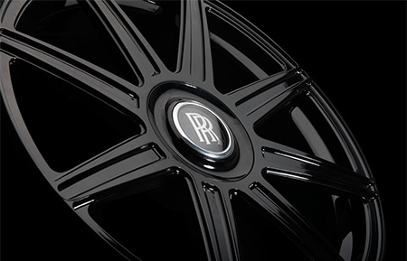 agl22 8r rolls royce center cap monoblock forged wheels gloss black