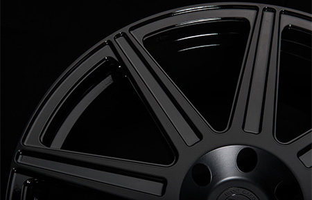 agl22 8 spoke monoblock forged wheels matte black two tone