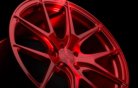 agl23 monoblock forged concave wheels brushed candy apple red