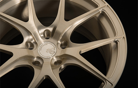 agl23 monoblock forged wheels brushed champagne