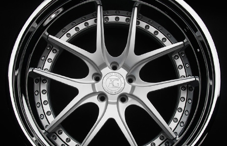 agl23 spec2 concave forged wheels matte polished chrome lip