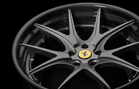 agl23 concave forged wheels gunmetal carbon fiber lip