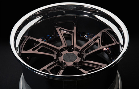 agl24 spec2 concave forged wheels smoked mirror black chrome lip