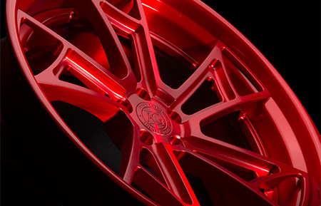 agl24 spec3 concave forged wheels brushed candy apple red lip