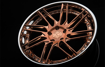 agl28 spec3 concave forged directional wheels polished rose gold chrome lip