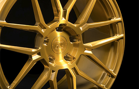 agl35 monoblock forged wheels nd brushed gold bullion