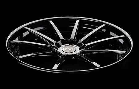 agl39 spec3 three piece concave forged wheels gloss black rim wheel avant garde agluxury agwheels luxury