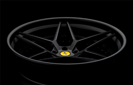 agl42 spec3 three piece rims forged concave wheels matte black ferrari agluxury avant garde luxury wheel