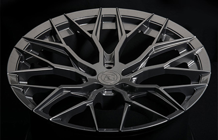 agl43 forged monoblock concave mesh wheels gloss gunmetal gray