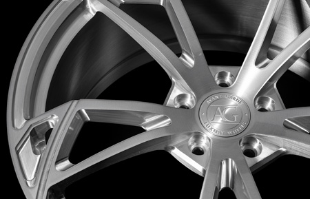 agl47 concave monoblock agluxury agwheels avant garde wheel wheels rim rims brushed titanium silver five spoke rotation lamborghini ferrari lambo custom brixton